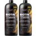 Biotin Shampoo and Conditioner Set with Keratin - Advanced Anti-Thinning Hair Growth Shampoo and Conditioner Combo Repair Formula - with DHT Blockers for Men & Women - 16 fl oz each