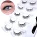 Reusable Self Adhesive Eyelashes - Natural Look No Glue 5 Pairs Fluffy False Lashes with Tweezers - International Shipping Available - Buy Online on GoSupps.com