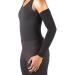 Truform Lymphedema Compression Arm Sleeve, 20-30 mmHg Post Mastectomy Support, Black, Small