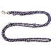 Dogeline Double Leash Practice Leash for medium dogs up to 45 kg over 39 colors very stable (2.80 m Boston) 2.80 m black and gray purple