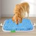 LAMMWEK (17 "X 21" sniffing carpet dogs intelligence toys washable smell slippery dog toys sniffing toys with 2 pieces of suction cup blue