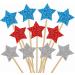 36 Pieces Glitter Star 4th of July cupcake toppers Glitter Gold Star Cakes Toppers for Independence Day 4th of July Party Supplies Favors(Blue Red White) - Buy Online on GoSupps.com