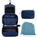 Januts Hanging Travel Toiletry Bag for Women Mens Wash Bag Make up Bags Waterproof Travel Toiletries Makeup Bag Girls Multifunctional Cosmetic Organizer with 2 Drawstring Bags On Cyan