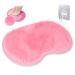 1 Pcs Convenient Shower Back Scrubber Wall-Mounted Silicone Foot Scrubber for Shower with Suction Cups for Men Women  Flat Body Scrubber Sticks to Shower Wall Shower Foot Scrub 1 Hook Included (Pink)