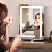 Hasipu Vanity Mirror - 16 12 LED Lighted Makeup Mirror with Smart Touch Controls and 3 Modes Light - 360 Rotation, Round White - Buy Online on GoSupps.com