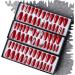 Christmas Reindeer Fake Nail Patches - Hand Painted Red 3D Acrylic Crystal Tips - Buy Online on GoSupps.com