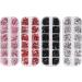 Nail Art Gems Nail Gems 2 Plates Rhinestones for Nail Art 2 Colors 12 Grids Different Shape 3D Nail Art Gems with Rhinestone Picker Dotting Pen for Beginners Nails Salon Craft Style1 red - Buy Online on GoSupps.com
