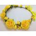Yellow Roses Flower Crown Headpiece for Girls - Boho Wedding Bridal Accessory - Buy Online on GoSupps.com