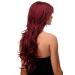 WIG ME UP Red Garnet Long Curly Wavy Wig with Bangs - 70cm Side Parting Hair | International Shipping Available - Buy Online on GoSupps.com