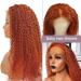Lace Front Curly Human Hair Wig for Black Women in Ginger Orange - 24 Inch T Part Wig with Baby Hair - Buy Online on GoSupps.com