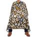 Waterproof Barber Cape -Cute Small White Flowers Cheetah Haircut Bib for Men Unisex Hair Cutting Cape(8rp1a)