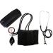 Blood pressure meter upper arm 2-hose + stethoscope double head black (1 set 2 items) Double head stetoscope Stetoscope STEToscopes TIGA-MED