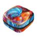 Menstruation pad bag with zipper women's napkin bag tampons collecting bags for women and girls (oil painting art animal tap)