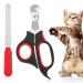 Cobee Cat Nail Clippers Professional Claw Trimmer Scissor + Pet Nail File for Cats Kittens Stainless Steel Cat Claw Clippers Scissors Trimmer Set for Small Animals Puppies Hamsters Birds(Black+Red)