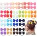 inSowni 40 Pack Grosgrain Ribbon Bow Elastics Hair Ties Scrunchies Pigtail Ponytail Holders Bands Ropes for Baby Girls Toddlers Kids