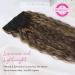 REECHO Clip in Hair Extensions - 5PCS Brown 24 Thick Long Loose Waves HE002 - Invisible Lace Weft Natural Soft Hairpieces for Women - Dark Brown with Highlights - Buy Online on GoSupps.com
