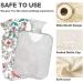 Naanle Paisley Floral Hot Water Bottle | 2L Transparent for Hot & Cold Therapy | Large Heat Relief for Bed Hands & Feet - Buy Online on GoSupps.com