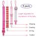 Leo Tube Pacifier Clip - 4 Pack Adjustable Holder for Boys and Girls | Fits Most Binkie Styles & Teethers | Pink+Red - Buy Online on GoSupps.com