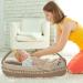 Maidek Baby Changing Basket - Handmade Woven Cotton Rope Moses Basket - Changing Table Topper with Mattress Pad  Removable Cover  Soft Blanket  Furniture - 29x16x4.7 Brown/White - Buy Online on GoSupps.com