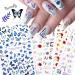 BIHRTC Butterfly Nail Stickers - Spring Floral Self-Adhesive Art Decals for Women and Girls | DIY Nail Supplies for Manicure Decor - Pack of 15 - Buy Online on GoSupps.com