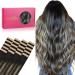 If -of -hearted tape extensions real hair 20PCs 50g 55cm 22 inch balayage natural black to Hellblond Remy Invisible Tape Extensions silky straight real hair Extensions Skin Weft Tape in 55cm #1b/16/1B Balayage Natural Black to Hellblond