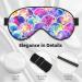 Rainbow Mermaid Print Light Blocking Eye Mask | Soft Adjustable Sleep Mask for Travel & Yoga - Buy Online on GoSupps.com