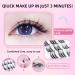 Beauty7 DIY Lash extension kits 3 Paires Cluster Lash Style Cat Eye Individual Eyelashes With Glue Remover and Tweezers (Sparkling Night) - Buy Online on GoSupps.com