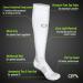 CFA V1 Compression Socks for Men & Women - Ideal for Running Gym Cycling | Sustainable XL White Design - Muscle Recovery & Workouts - Buy Online on GoSupps.com