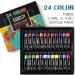 ESRICH Acrylic Paint Canvas Set - 42 Piece Premium Kit with Easel, 24 Colors, 10 Brushes, 6 Canvases - Painting Supplies for Kids, Students, Artists & Beginners - Buy Online on GoSupps.com