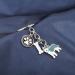 Ensianth Dog Keychain - Perfect Gifts for Dog Lovers | Puppy Paw Print Keyring for Dog Owners Moms & Dads | Blauer Husky Design - Buy Online on GoSupps.com