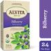Alvita Organic Bilberry Herbal Tea - 24 Premium Tea Bags | Zesty Fruit Flavor - Buy Online on GoSupps.com