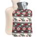 Olivialiving hot bottle with knitting cover - ideal for cramps pain relief and cozy nights - water heating pillows - feet and bed warmers for adults Nordic reindeer