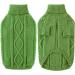 Alagilrs Knitted Dog Sweater Vest - Soft & Warm Crochet Winter Clothing for Small & Medium Dogs | Green - Buy Online on GoSupps.com