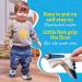 Soft Sole Leather Baby Walking Shoes 6-12 Months | White and Blue Trainers - Buy Online on GoSupps.com