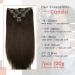 16 Double Weft Brazilian Human Hair Clip In Extensions - Dark Brown #2 - Buy Online on GoSupps.com