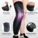 Buy Long Compression Knee Sleeves for Men & Women - Joint Pain Relief Support for Running & Basketball Reduce Varicose Veins & Swelling - 2 Pack - Buy Online on GoSupps.com