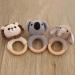Yieur Crocheted Gray Elephant Baby Assel - Handmade Wooden Gripping Ring & Toy Gift for Infants - Ideal for Boys & Girls - Buy Online on GoSupps.com