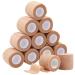 LotFancy Self Adhesive Bandage Wrap 12 Pack 2" x 5 Yards Non Woven Medical Tape First Aid Tape for Athletic Wrist Ankle Sprains Swelling Tan Color Tan 2 x 180 Inch (Pack of 12)