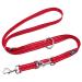 DDOXX Reflective Nylon Dog Leash - 2m 3-way adjustable dog leash for all dog sizes - XS (Red) XS - 1.0 x 200 cm Red