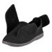 EUROPEAN SOFTEST Women's Wide Extra Wide 80-D Memory Foam Diabetic Slipper with Adjustable Closures Wide Extra Wide Width Warm Plush Fleece Arthritis Edema Swollen Diabetic House Shoes Machine Washable w/Anti Slip Sole 9 Wide Black