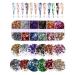 24 Grid Holographic Nail Art Foil Flakes - EBANKU Glitter Sequins for Stunning Nail Decoration - Buy Online on GoSupps.com