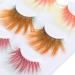 Colorful False Eyelashes - 5 Pairs 6D Long Curled Lashes for Halloween & Stage Makeup | Gradient Orange Red Blue Thick Synthetic Lashes - Buy Online on GoSupps.com