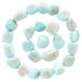 Crocon Amazonite Rune Stones Set with Elder Futhark Alphabet Engraved Symbol for Chakra Balancing Home Office Decorative Stone Size :- 10-15 mm Approx