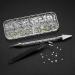 Wugongshan Nail Art Rhinestones Set with Picker Pen and Tweezers - AB Shiny Crystals for Nails, Face, Teeth - DIY Crafts - Buy Online on GoSupps.com