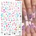 4 Sheets Nail Art Stickers Butterfly Nail Sticker Decals Self-Adhesive Nail Sticker Manicure Tips DIY Nail Art Design Nail Decorations for Women Girls - Buy Online on GoSupps.com
