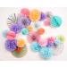 PapaKit Deluxe Origami Large Wall Decoration Set - 26 Assorted Paper Fans & Pom-poms for Parties and Events | Festive Colors Mixed Patterns - 26 Piece Set - Buy Online on GoSupps.com