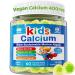 Kids Calcium Gummies + Vitamin D3 K2 Magnesium Zinc Extra Absorption Algae Calcium Supplement For Kids Gentle to Stomach Bone Teeth Muscle Brain Sugar Free Chewable Kids Vitamins 4+ 60 Counts 60 Count (Pack of 1)