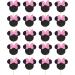 Arthsdite 24Pcs Mouse Inspired Cupcake Toppers with Pink Bow Black Glitter Mouse Cake Decorations for Baby Shower Wedding Kids Birthday Party Cake Decorations Supplies - Black Glitter - Buy Online on GoSupps.com