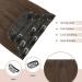 Feshfen Clip-In Extensions - 4PCs 50cm Synthetic Smooth Hair in Chestnut Brown | Long Hair Extensions for Women - Buy Online on GoSupps.com
