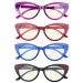 Eyekepper 4-pack Cat Eye Reading Glasses Blue Light Blocking Women Readers +2.00 Blue Light Blocking Reading Glasses 2.0 x